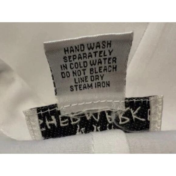 SHERMARKE Drawstring Waist Embroidered Trim Skirt, White Sz: OS, 82-33 - Picture 6 of 10